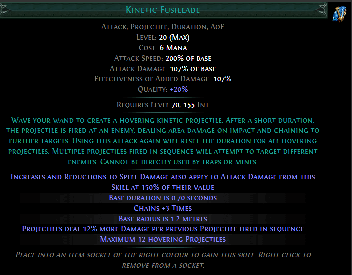 poe Kinetic Fusillade
